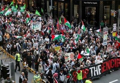 فریاد   حمایت از فلسطین   در قلب اروپا - تسنیم