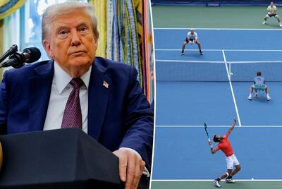  اعتراض‌ها به دونالد ترامپ در فینال تنیس در تلویزیون سانسور می‌شوند