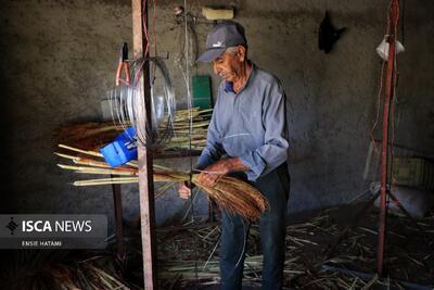 هنر بومی «جاروبافی» در روستای ملاحسن خراسان شمالی