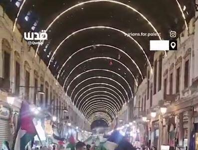 تظاهرات مردم سوریه علیه تجاوزات اسرائیل به سوریه و غزه
