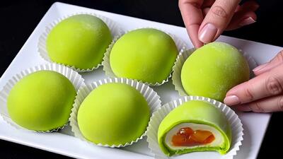 طرز تهیه موچی ژاپنی با سیب/ نرم ترین و آسان ترین دسر دنیا!