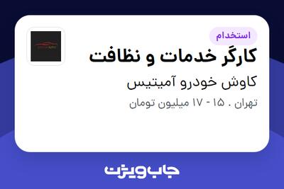 استخدام کارگر خدمات و نظافت - خانم در کاوش خودرو آمیتیس