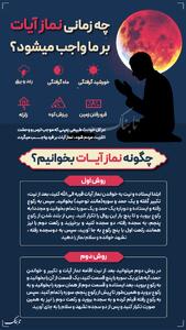 اینفوتابناک | چه زمانی نماز آیات بر ما واجب می‌شود؟