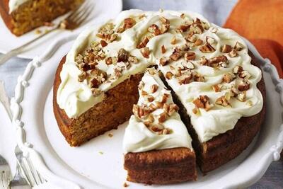 آموزش شیرینی پزی / طرز تهیه کیک گردویی با پودینگ وانیل