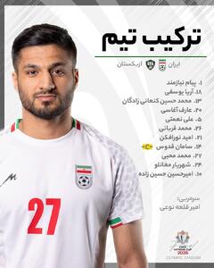 ترکیب تیم ملی ایران مقابل ازبکستان