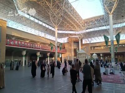 حال و هوای حرم حضرت معصومه(س) در شب میلاد پیامبر اکرم(ص) و امام صادق(ع)