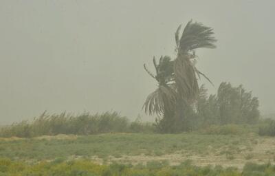 وقوع تندباد و گرد و غبار در خوزستان