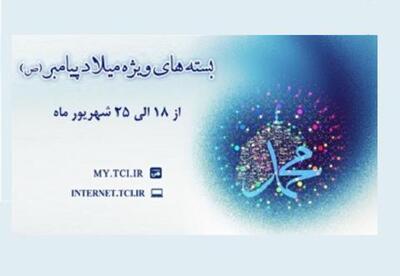 بسته‌های اینترنت هدیه شرکت مخابرات ویژه میلاد پیامبر (ص)