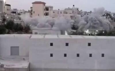 فیلم/ لحظه انفجار منزل خانواده اسیر فلسطینی در الخلیل