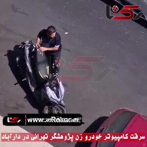 سرقت از خودروی یک زن پژوهشگر تهرانی در دارآباد / دوربین شهروندان دزدان را شکار کرد