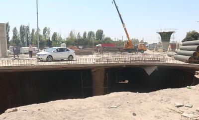 پیشرفت ۳۰ درصدی تقاطع غیرهم‌سطح دفاع مقدس - نسیم شمال - اقبالیه