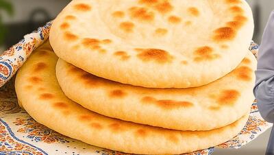 انقدر خوشمزه و آسونه که میتونم هر روز درستش کنم خوشمزه ترین نان محلی روی سنگ!