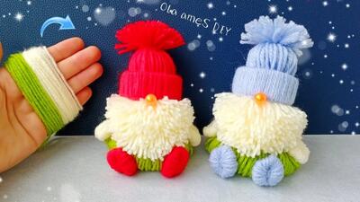 آموزش بافت عروسک بابانوئل با دست و خورده کاموا