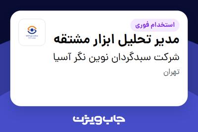 استخدام مدیر تحلیل ابزار مشتقه در شرکت سبدگردان نوین نگر آسیا