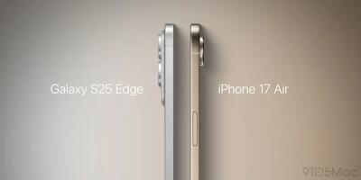 ببینید | مقایسه ضخامت آیفون ایر و گلکسی S25 Edge