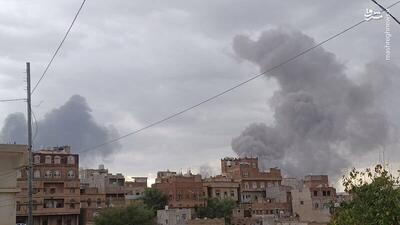 تصاویر اولیه از حملات اسرائیل به صنعا