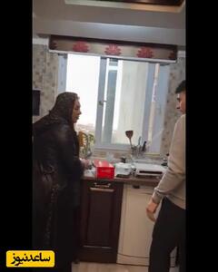 فیلم /  چیدمانعهد بوقی و شاهانه خانه نسرین مقانلو با دکوری آنتیک و عتیقه جات / از مجسمه خودش تا ...