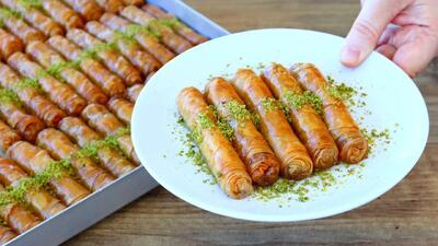 طر تهیه باقلوا ترکی / دستور پخت خمیر باقلوا و رول کردن باقلوا