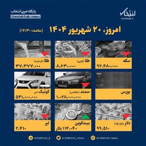 اینفوگرافیک / امروز ۲۰ شهریور قیمت ها چقدر است؟