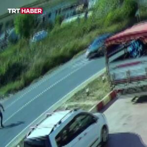 لحظه دلخراش زیر گرفتن عابر پیاده توسط راننده مست!