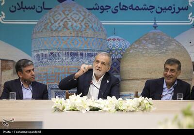 دیدار صمیمی سرمایه‌‌گذاران اردبیلی با رئیس‌جمهور پزشکیان- عکس صفحه استان تسنیم | Tasnim