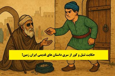 حکایت تنبل و کور | پسر تنبلی که از گدای نابینا رو دست خورد و به زندان افتاد و با گرفتن انتقام به ثروت رسید!