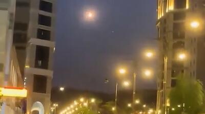لحظات رهگیری یک موشک بر فراز شهر مدینه
