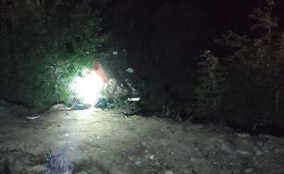 سقوط پراید به دره در سوادکوه 