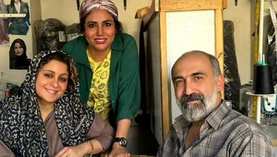 هادی حجازی‌فر و فاطیما بهارمست در پشت صحنه یک فیلم (عکس)