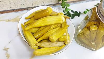 طرز تهیه ترشی بامیه فوری و خوشمزه در خانه!
