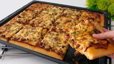 طرز تهیه پیتزا با خمیر سریع و خوشمزه / راز نرم شدن خمیر پیتزا
