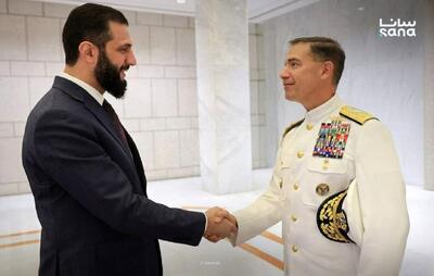 دیدار فرمانده جدید سنتکام با رئیس دولت موقت سوریه