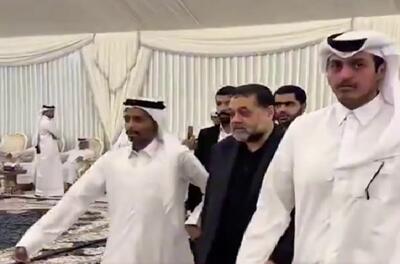 ببینید / دومین حضور رهبران«حماس» در یادبود شهدای حملات اسرائیل