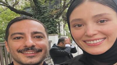 تصویر روز | استایل خاص فرشته حسینی همسر نوید محمدزاده | گلی شی