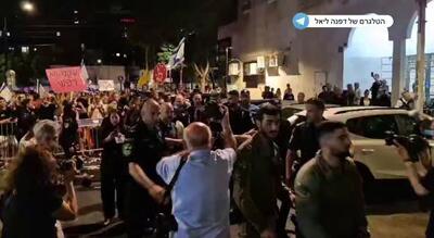 درگیری شدید پلیس رژیم صهیونیستی با معترضان به ادامه جنگ