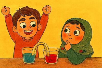 آزمایش علمی اثر مویینگی با لیوان