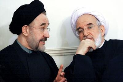 آغوش احساسی کروبی و خاتمی در یک مراسم ختم