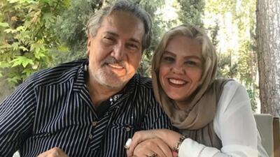 تصویر روز | عکس ذوق زدگی عجیب افسانه چهره آزاد در روز عروسی با شوهر بازیگرش | گلی شی