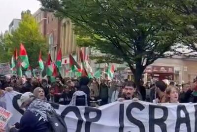 فیلم/ تظاهرات مردمی حمایت از فلسطین در منچستر