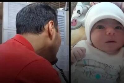 ویدئو | لحظات نفس‌گیر نجات نوزاد ۴۰ روزه توسط اپراتور هلال‌احمر مشهد