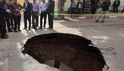 فرونشست ۳ متری در خیابان‌های‌ زابل