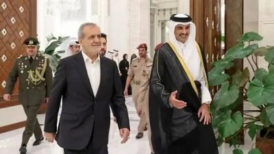 دیدار پزشکیان با امیر قطر