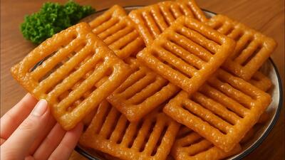 طرز تهیه شیرینی عصرانه بدون دست زدن به آرد و خمیر / تا چای دم بکشه ۱۰۰ تا شیرنی داری