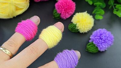 آموزش ساخت گل های زنبق پوم پومی؛ ساده ترین پروژه DIY