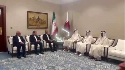 ببینید| دیدار رئیس‌جمهور با امیر قطر