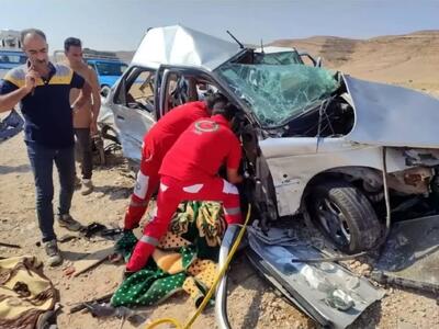 ۲ فوتی براثر تصادف پژو پارس با تریلر