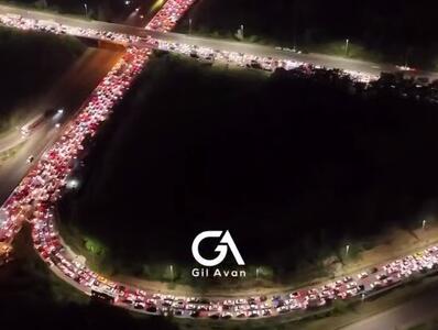 ببینید | ترافیک سنگین اتوبان رشت-قزوین در تعطیلات