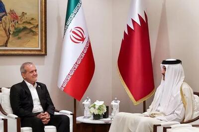 مسعود پزشکیان با امیر قطر دیدار کرد