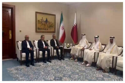 دیدار پزشکیان با امیر قطر
