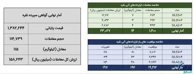 معامله ۱۲۹ کیلوگرم شمش نقره در بورس کالا